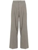 Hugo Pinstriped Tailored Trousers In Grey