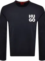 Hugo Spray Logo Sweatshirt Blue