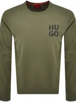 Hugo Spray Logo Sweatshirt Green