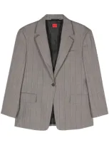 Hugo Striped Blazer In Grau