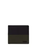 Hugo Two-tone Leather Wallet In Black