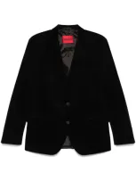 Hugo Velvet Blazer In Black