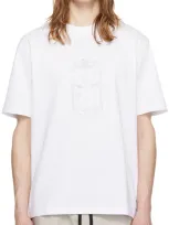 Hugo White Crystal-cut T-shirt In 100-white