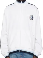 Hugo White Zip Sweater In 100-white