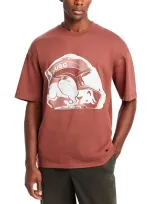 Hugo X Rb Dit Cotton Logo Graphic Tee In Medium Brown