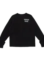 Human Made Kids' Thermal L/s T-shirt In Black