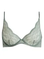 Hunkemoller Isabelle Lace Underwire Bra In Dark Forest