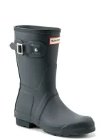 Hunter Original Short Womens Wellingtons Colour: Rorbu Rust, Size: 4 In Dark Slate