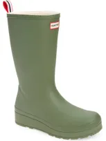 Hunter Play™ Tall Insulated Waterproof Rain Boot In Lichen Green/black