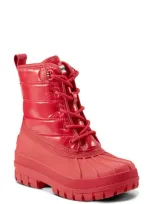 Hunter Stanly Insulated Waterproof Duck Boot In Flashy Red