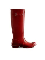 Hunter Original Tall Military Red Glossy Rain Boots In Mlr