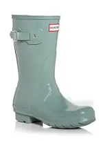 Hunter Women's Original Short Gloss Rain Boots In Sweet Gale