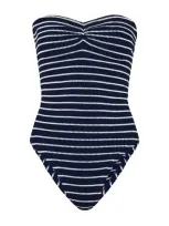 Hunza G Brooke Striped Seersucker Swimsuit