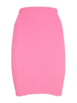 Hunza G Crinkle Mini Skirt In Pink