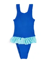 Hunza G Kids' Denise Swimsuit In Blue