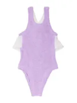 Hunza G Kids' Ruffle-trim Lara Swimsuit In Purple