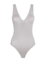 Hunza G Sadie Swimsuit In Silver