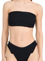 Hunza G Tracey Frill Bikini In Black