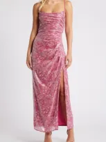 Hutch Luxe Maxi Dress In Pink