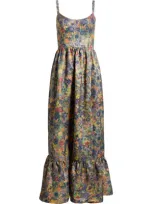 Hutch Tiered Floral Maxi Dress In Muted Whimsy Floral