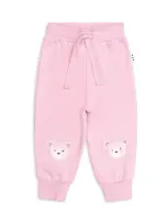 Huxbaby Girls' Daisy Furry Bear Track Pant - Baby, Little Kid In Lilac Mist