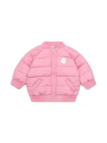 Huxbaby Girls' Rainbow Unicorn Reversible Bomber - Baby, Little Kid In Bubblegum