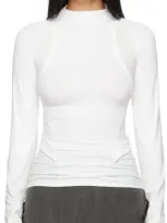 Hyein Seo White Track Long Sleeve T-shirt