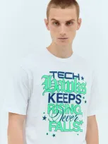 Ice & Techno Th Fan T-shirt In White