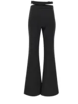 Iceberg Crossover Strap Wide Leg Trousers In Black