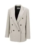 Iceberg Mélange-effect Blazer In Neutrals