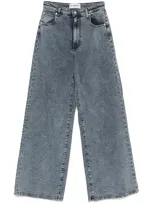 Iceberg Five-pocket Flared Jeans In Blue