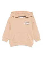 Iceberg Babies' Logo-embroidered Hoodie In Brown