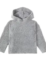 Il Gufo Kids' Alpaca Wool-blend Hoodie In Grau