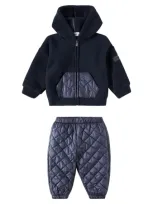 Il Gufo Baby Quilted Tracksuit In Blau