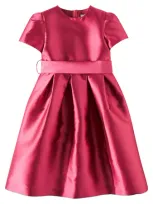 Il Gufo Kids' Bow-detail Dress In Red