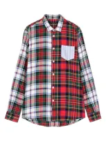 Il Gufo Kids' Check-pattern Stretch-cotton Shirt In Red