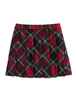 Il Gufo Kids' Tartan Check Skirt In Red