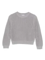 Il Gufo Kids' Chunky-knit Jumper In Grey