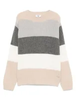 Il Gufo Kids' Colourblock Sweater In Grey