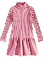 Il Gufo Kids' Cotton-blend Dress In Pink