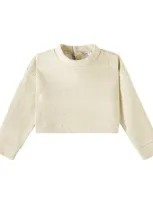 Il Gufo Kids' Cotton-blend Lamé Sweatshirt In Gold