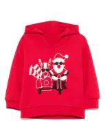 Il Gufo Babies' Cotton Hoodie In Red