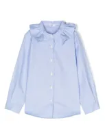 Il Gufo Babies' Cotton Shirt In Blau