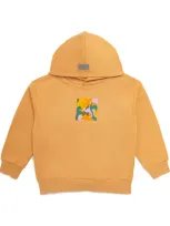 Il Gufo Kids' Graffiti Print Hoodie In Orange