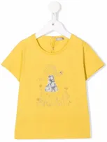 Il Gufo Kids' Graphic-print Short-sleeved T-shirt In Yellow