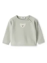 Il Gufo Babies' Intarsia-knit Wool Jumper In Grün