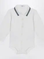 Il Gufo Cotton Collared Bodysuit (3-18 Months) In White