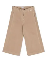 Il Gufo Kids' Pantalone Cotone Beige In Marrone