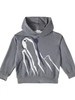 Il Gufo Kids' Printed Cotton Jersey Sweatshirt In Grau