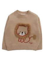 Il Gufo Kids' Sweater In Brown